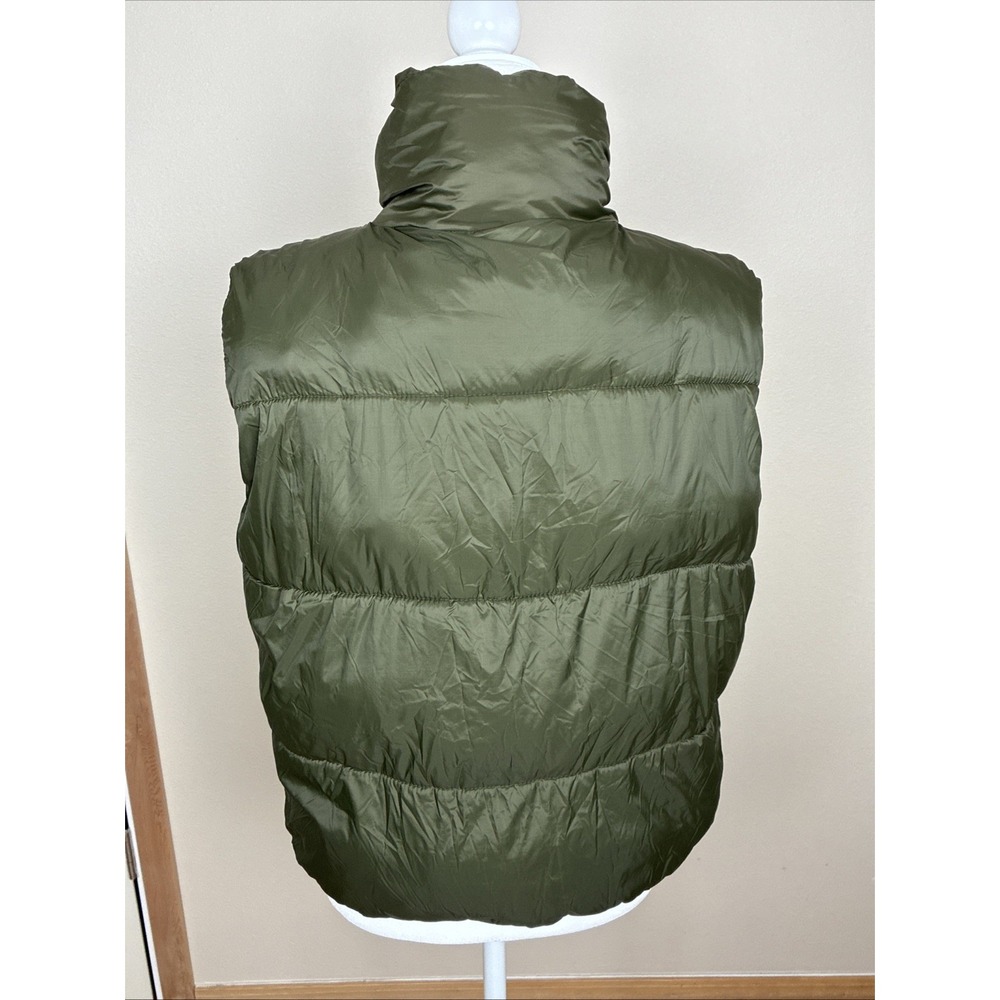 Old Navy‎ Fashion Puffa Puffer Vest in Heritage Green Women's Size Large - Picture 2 of 10